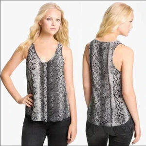 Joie 100% Silk Snake Print Racerback Tank Small​​